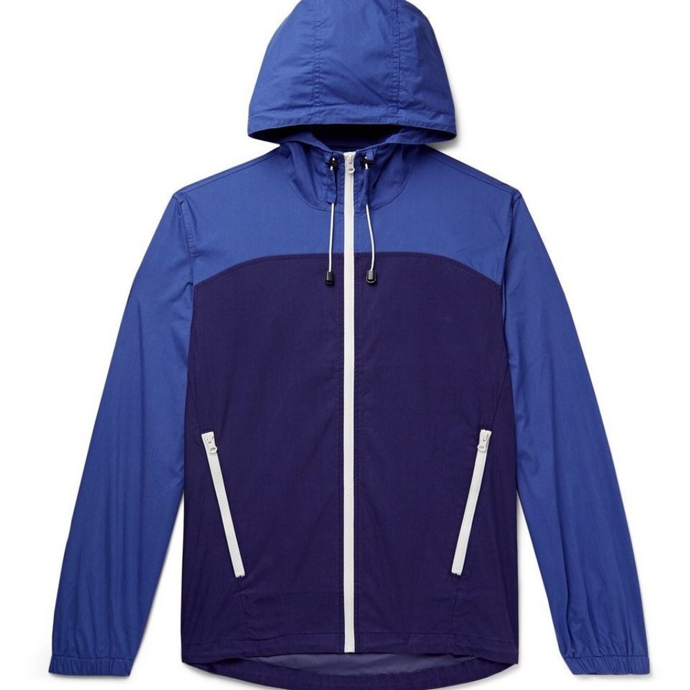 J. Crew Tonal Colorblock Hoodie in Cotton-Nylon